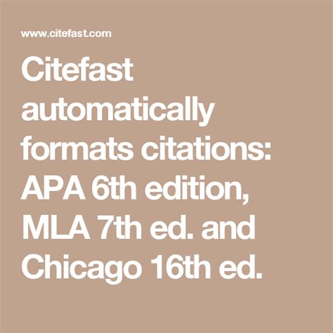 apa 6ta edicion generador|APA citation generator: Citefast automatically formats。